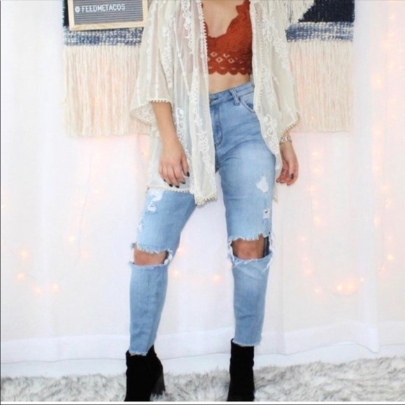 STS Blue Denim - STS BLUE Karen Crop distressed hi rise jeans